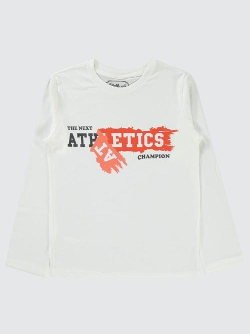 Champıon Baskılı 10-13 Yaş Sweatshirt - Ekru10-11 Yaş