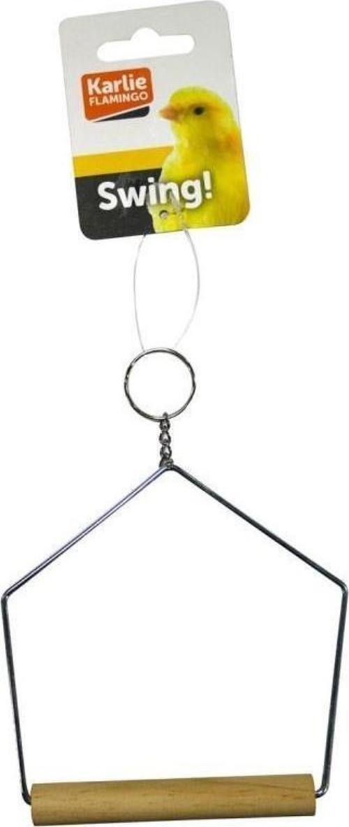 Ahşap Çıngıraklı Kuş Salıncağı 15,5 cm