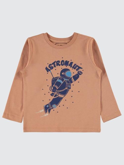 Astronaut Baskılı 2-5 Yaş Sweatshirt - Turuncu2-3 Yaş