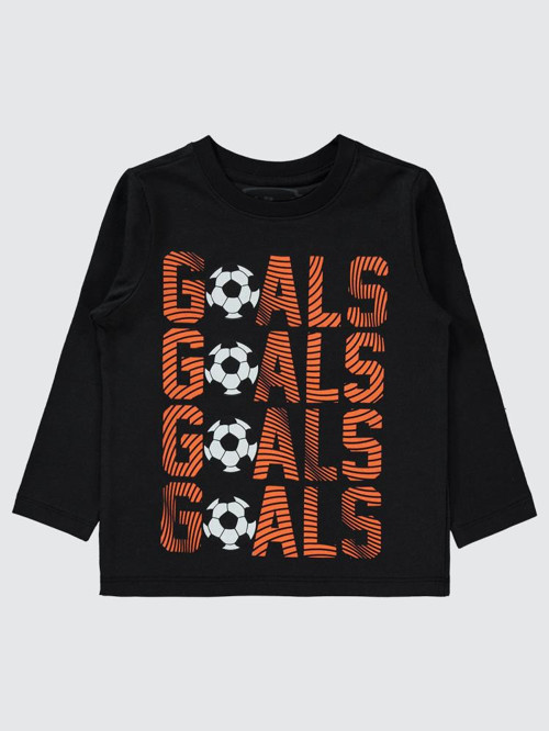 Goals Baskılı 2-5 Yaş Sweatshirt - Siyah2-3 Yaş