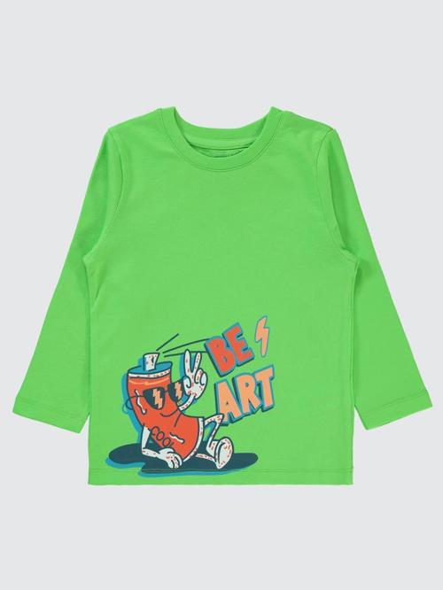 Be Art Baskılı 2-5 Yaş Sweatshirt - Yeşil2-3 Yaş