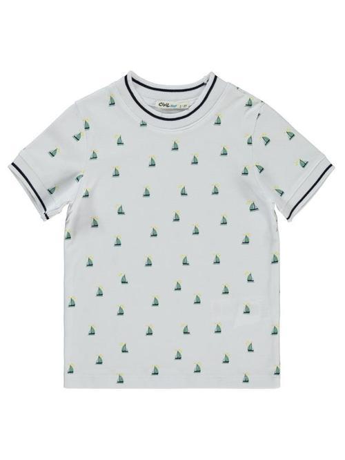 Yelken Baskılı 2-5 Yaş Tişört - Beyaz2-3 Yaş