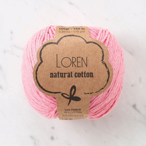 Loren Natural Cotton Pudra Pembesi El Örgü İpi - R100 - 33906