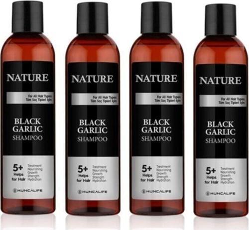 4'lü Nature Siyah Sarımsaklı Şampuan-350 ml