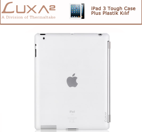 iPad 3 Tough Case Plus Plastik Kılıf - Beyaz