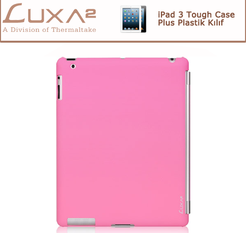 iPad 3 Tough Case Plus Plastik Kılıf - Pembe