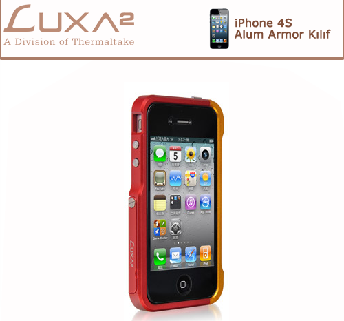 iPhone Alum Armor Aluminyum Kılıf - Kırmızı Altın