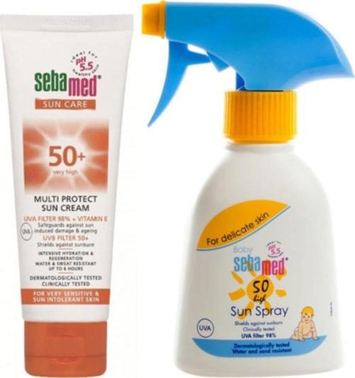Spf 50+ Güneş Kremi 75 ml + Bebe Güneş Spreyi Spf 50 200 ml 7777777175530