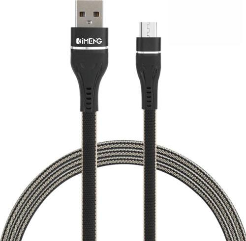 Tecno Pop 6 Pro 3.1A UsbA to Micro Örgülü Data ve Şarj Hızlı Kablosu Siyah