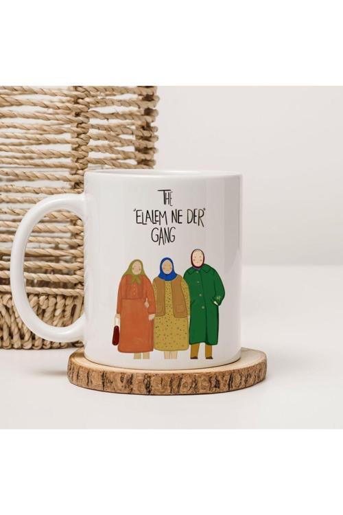 The Elalem Ne Der Gang Yazılı İllüstrasyon Baskı Kupa Bardak
