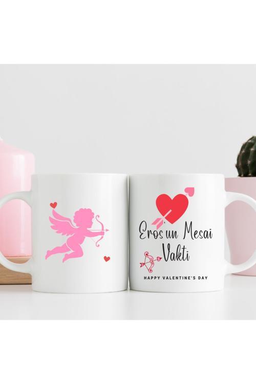 Eros'un Mesai Vakti Yazılı Kupa Sevgililer Günü Hediyelik Kupa Bardak