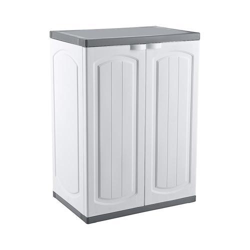 CLK-805 Plastik 2 Kapaklı Çok Amaçlı Banyo Dolabı Demonte Beyaz