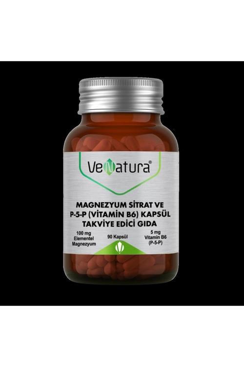 Magnezyum Sitrat ve P-5-P Vitamin B6 90 Kapsül