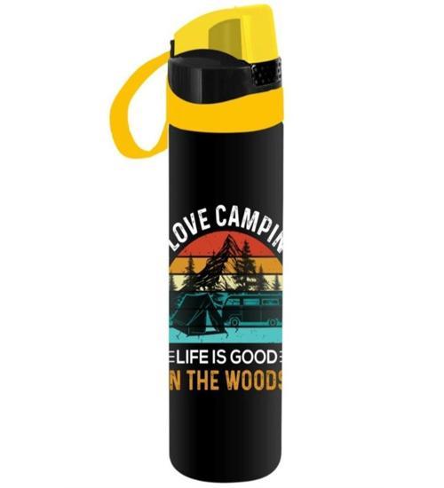 Matara (Suluk) Desenli Opak Siyah WaterBottle PC-Love Camping 750 Cc 161670-077