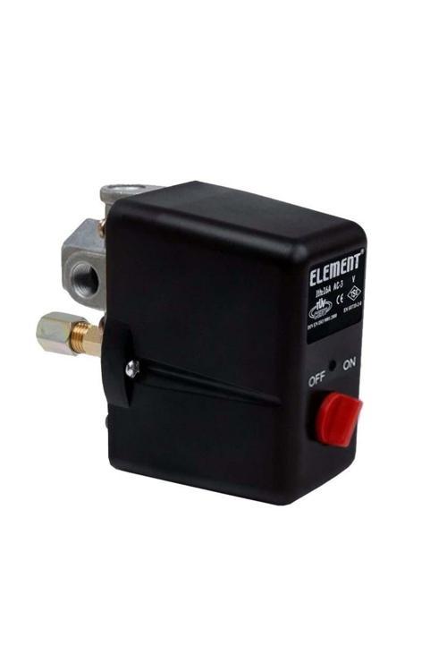 Kompresör Basınç Şalteri 2-8 Bar Tahliyeli Üç Yollu On/off Trifaze Basınç 1/2 Bağlantılı