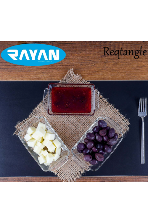 Reqtangle Tekli Dikdörtgen Cam Kahvaltılık 81484