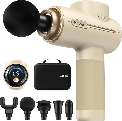 Sırt ve Boyun İçin Taşınabilir Perküsyon Masaj Aleti - Krem