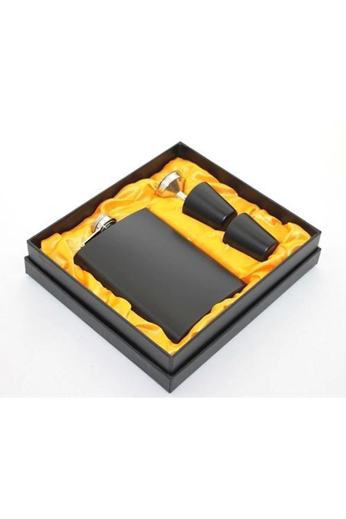 Paslanmaz Çelik 2 Shot Bardaklı Matara Seti 3'lü