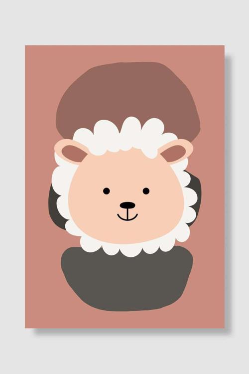 Sevimli Soyut Koyun Çocuk Odası Poster Yüksek Kalite Çocuk Odası Dekoratif Duvar Poster