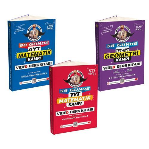 Bıyıklı Matematik 3'lü Video Set 55 Günde Tyt Matematik- AYT Matematik- 58 Günde TYT AYT Geometri