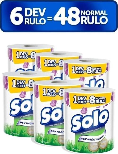 Dev Rulo Kağıt Havlu 6'lı (1=8 , 48 Rulo)