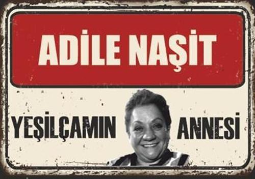 Adile Naşit Yeşilçam Retro Ahşap Poster 20x30