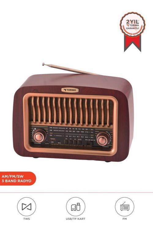 D-59 Kahverengi Nostalji Radyo Kablosuz Bluetooth Hoparlör