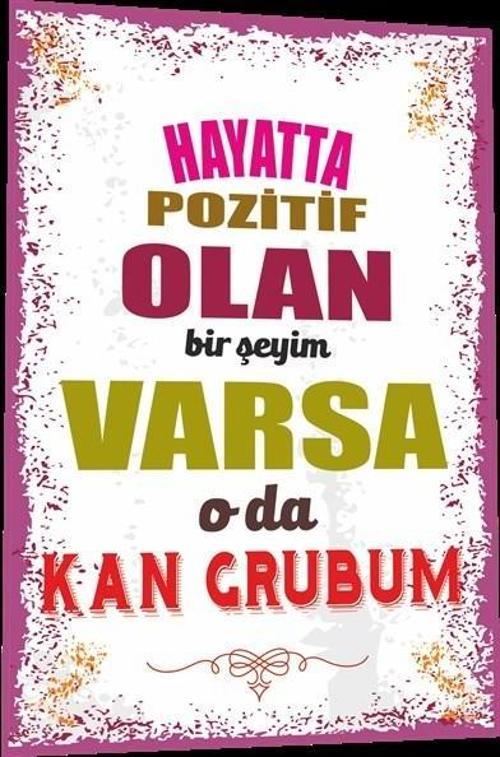 Duvar Yazıları Hayatta Pozitif Olan Bir Şeyim Varsa O 20x30