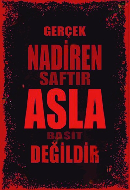 Gerçek Nadiren Saftır Asla Basit Değildir Duvar Yazıları 20x30