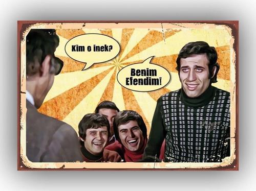 Hababam Sınıfı Yeşilçam Retro Ahşap Poster 20x30