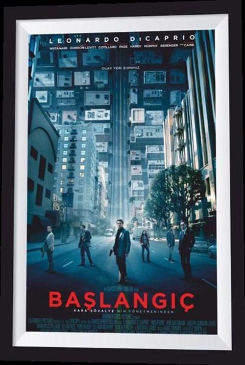İnception Başlangıç Sinema Film Afişi Çerçeve Görünümlü 20x30