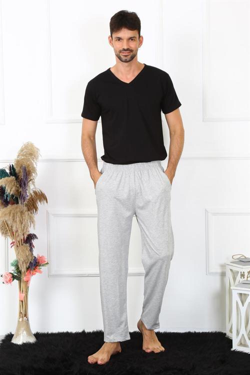 Erkek Pamuk Gri Tek Alt Pijama NELW0077