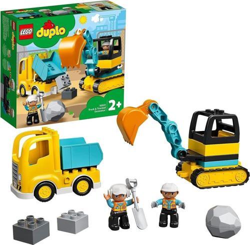 DUPLO İnşaat Kamyonu ve Paletli Kazıcı 10931 -Çocuklar için Oyuncak Yapım Seti (20 Parça)