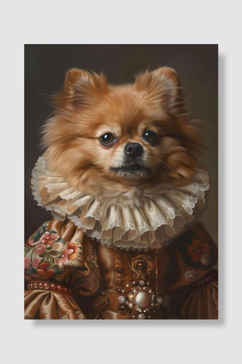 pomeranian dog Pommy Popart Poster Dekoratif Modern Sanatsal Duvar Poster