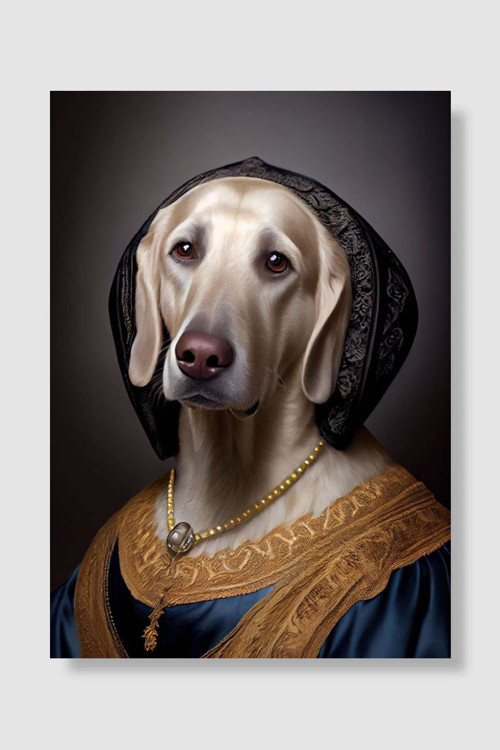 Labrador Retriever Dog Popart Poster Dekoratif Modern Sanatsal Duvar Poster