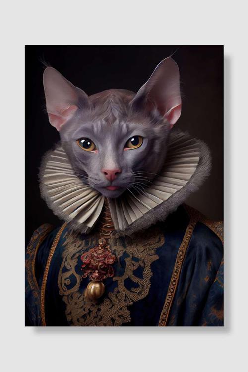 Lykoi King Cat Breed  Popart Poster Dekoratif Modern Sanatsal Duvar Poster