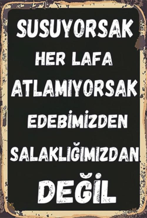 Komik Duvar Yazıları Retro Ahşap Poster 20x30