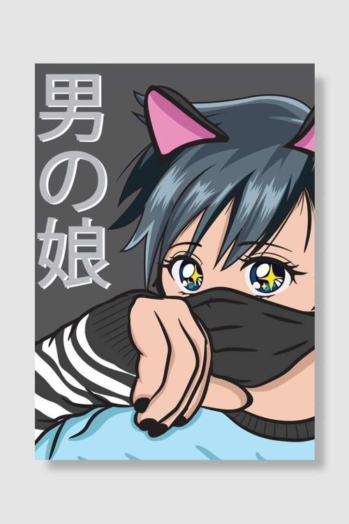 Femboy Anime Crossdressing Anime Poster Çerçevesiz Yüksek Kalite Duvar Poster