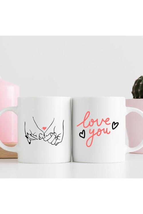 Sevgililere Özel Kupa Love Yazılı Kişiye Özel Kupa