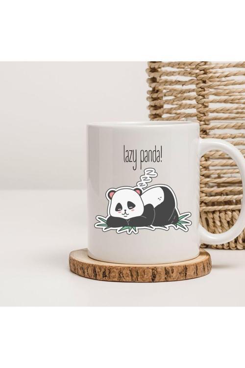 Lazy Panda Yazılı Baskılı Kupa Bardak
