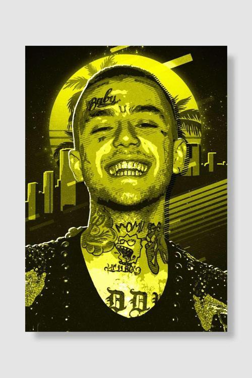 Lil Peep Yellow retro Müzik Poster Çerçevesiz Yüksek Kalite Müzik Afiş Duvar Poster