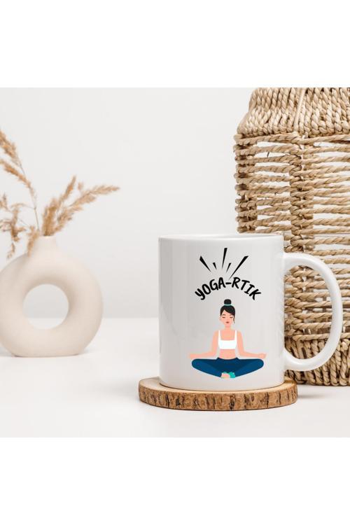 YOGA-RTIK Baskılı İllüstratif Kupa Bardak