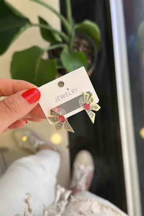 Çiçek Küpe - Pembe