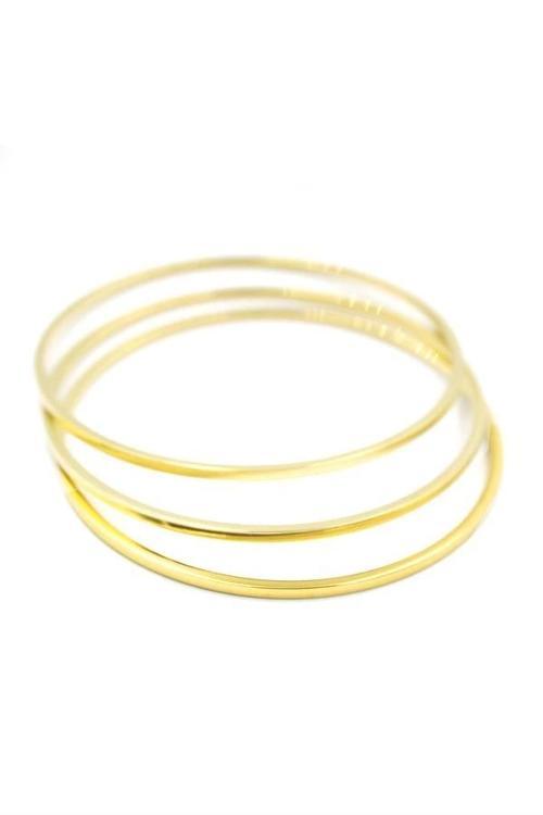 3'lü Ajda Bilezik - 65mm - Altın