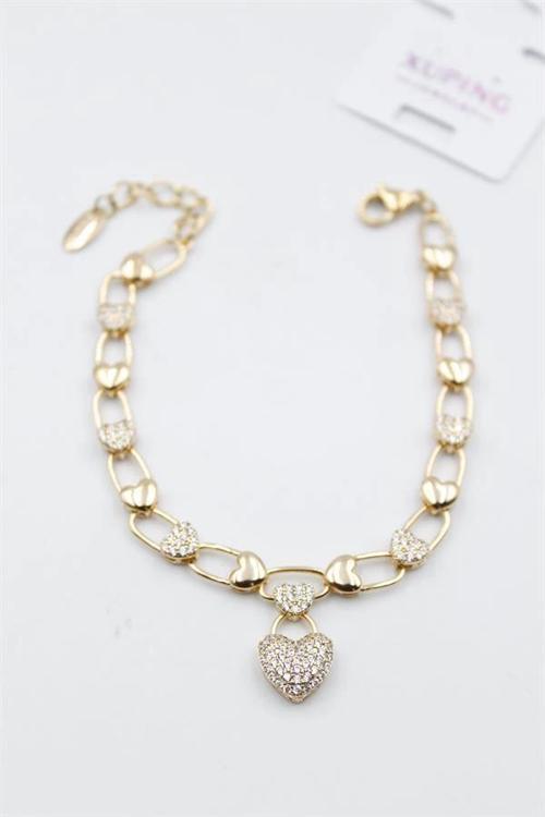 Taşlı Vip Bileklik - Rose