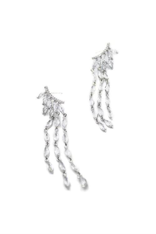 Zirkon Taşlı Küpe - Gümüş