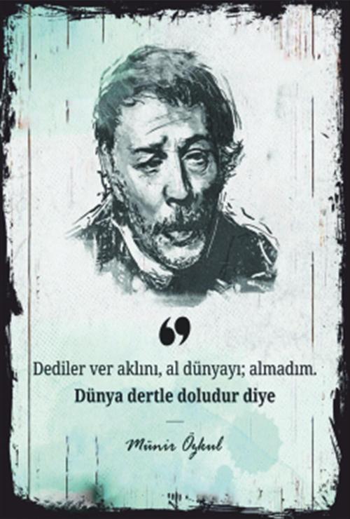 Münir Özkul Yeşilçam Replikler Retro Ahşap Poster 20x30