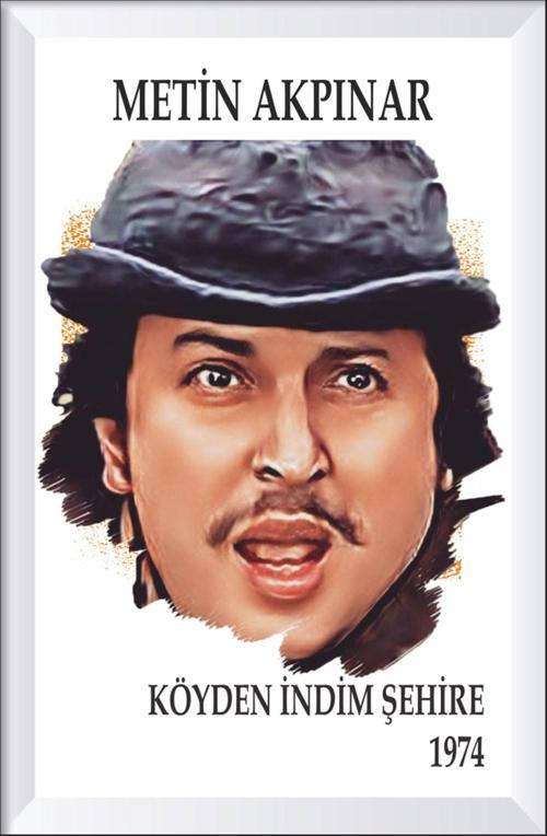 Metin Akpınar Yeşilçam Çerçeve Görünümlü Retro Ahşap Poster-