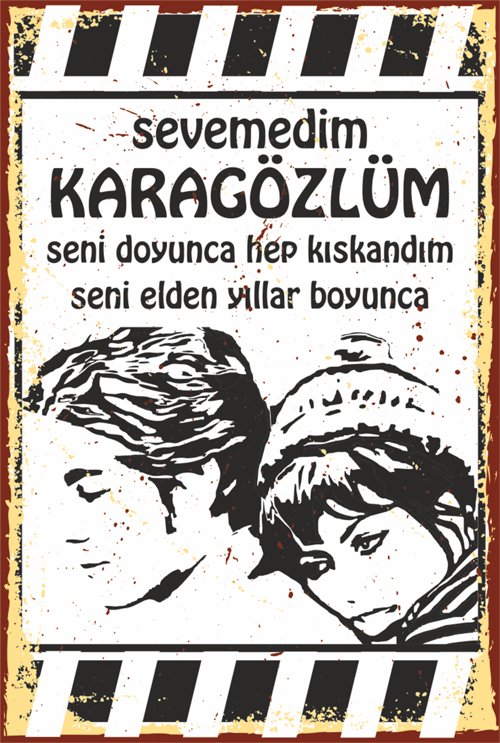 Sevemedim Kara Gözlüm Türkan Şoray Kadir İnanır Yeşilçam 20x30