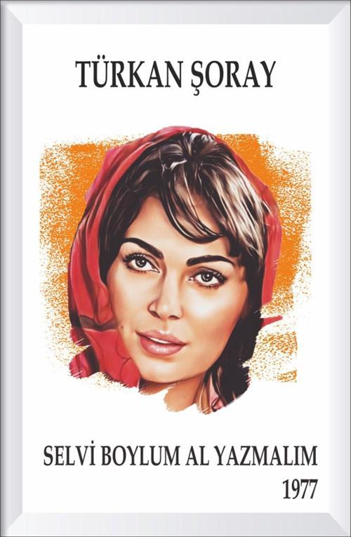 Türkan Şoray Asya Yeşilçam Çerçeve Görünümlü Retro Ahşap 20x30